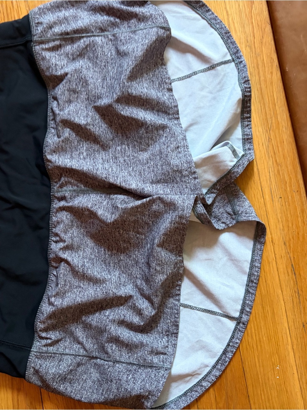 lululemon athletica Heather Gray and Black Athletic Shorts